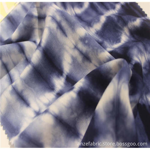 tie-dyed printed 100%rayon challis fabric for clothing
